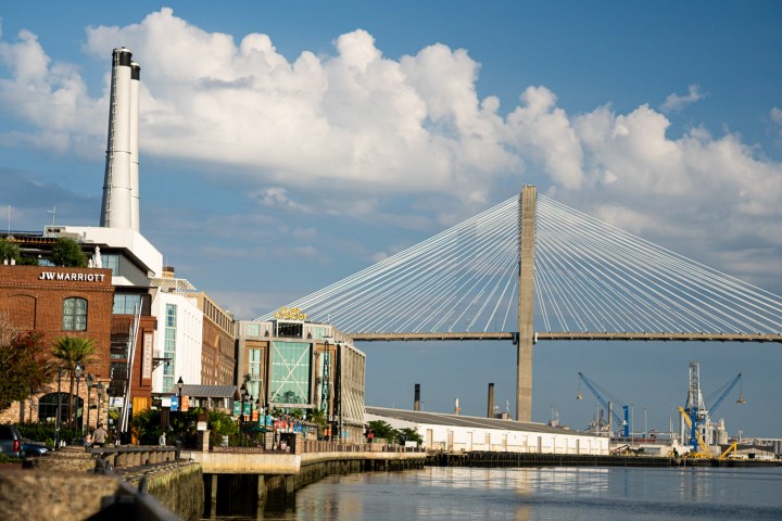 a bridge over a body of water