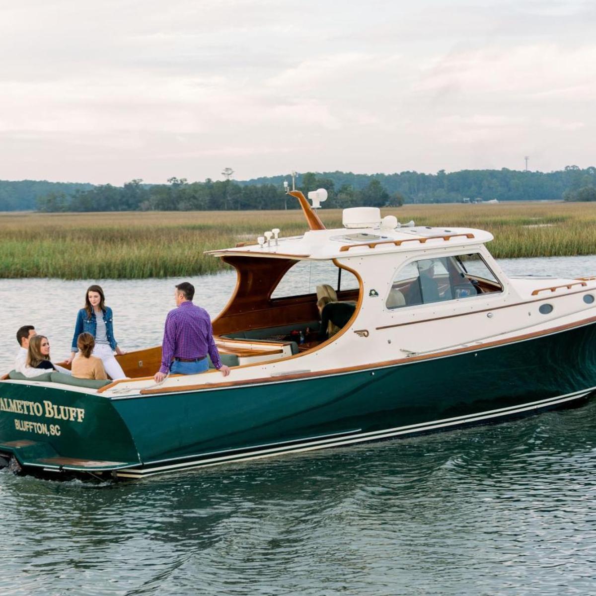 a small boat in a body of water